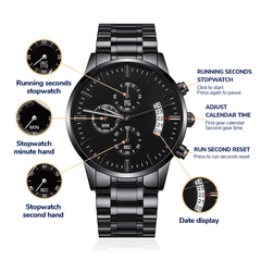 Engraved Men's Watch, Godliness Has Value, 1 Timothy 4:8, Personalized Gift