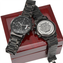 Engraved Men's Watch, Godliness Has Value, 1 Timothy 4:8, Personalized Gift