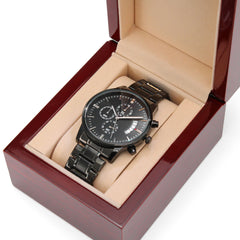 Engraved Men's Watch, Godliness Has Value, 1 Timothy 4:8, Personalized Gift