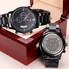 Engraved Men's Watch, Godliness Has Value, 1 Timothy 4:8, Personalized Gift