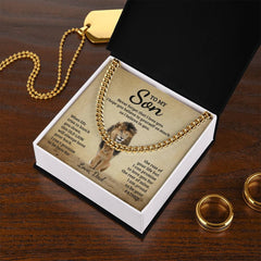 Engraved Never Forget Cuban Link Chain, Personalized Gift