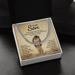 Engraved Never Forget Cuban Link Chain, Personalized Gift