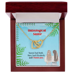 Engraved Best Friends Interlocking Hearts Necklace, Personalized Gift