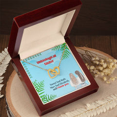 Engraved Best Friends Interlocking Hearts Necklace, Personalized Gift