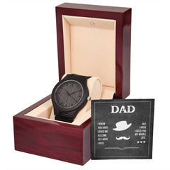 Engraved Dad's Love Wooden Watch, Personalized Gift