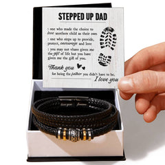 Engraved To My Stepdad Gift of Life Bracelet, Personalized Gift