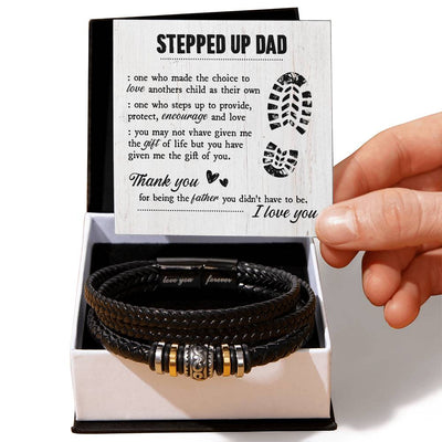 Engraved To My Stepdad Gift of Life Bracelet, Personalized Gift