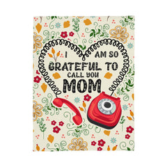 Engraved I Am So Grateful Coral Fleece Blanket, Personalized Gift