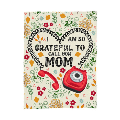 Engraved I Am So Grateful Coral Fleece Blanket, Personalized Gift