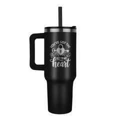 Engraved Key To My Heart Tumbler, Personalized Gift