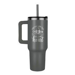 Engraved Key To My Heart Tumbler, Personalized Gift