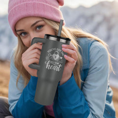 Engraved Key To My Heart Tumbler, Personalized Gift