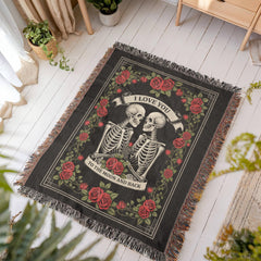 Engraved Til Death Do Us Part Heirloom Blanket, Personalized Gift