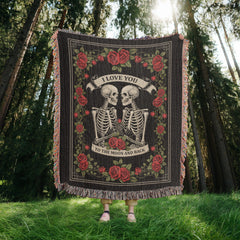Engraved Til Death Do Us Part Heirloom Blanket, Personalized Gift